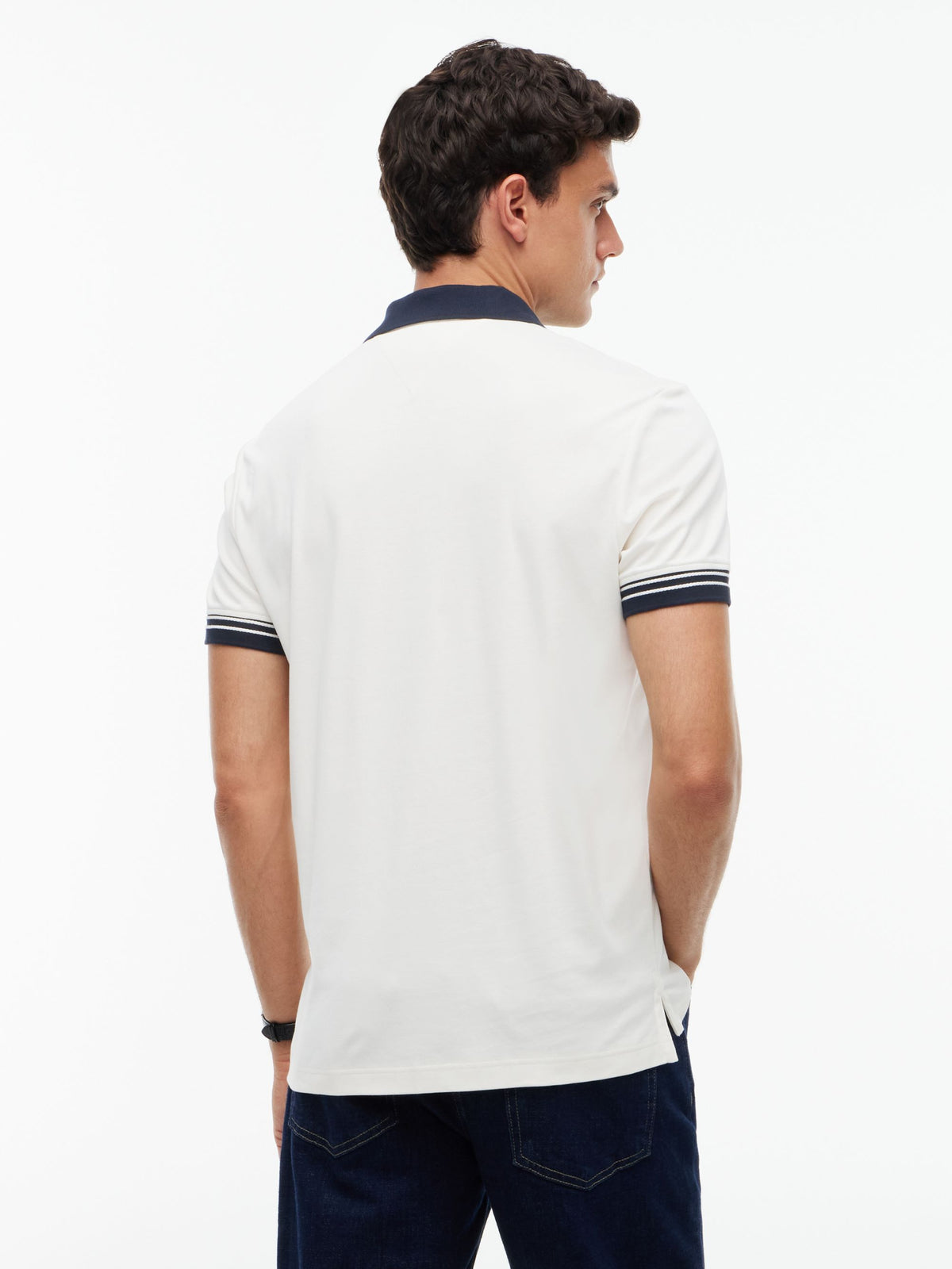 Tommy Hilfiger Interlock Long-Sleeve Polo - Ivory Petal MW0MW44658_Z00_alternate4_ay