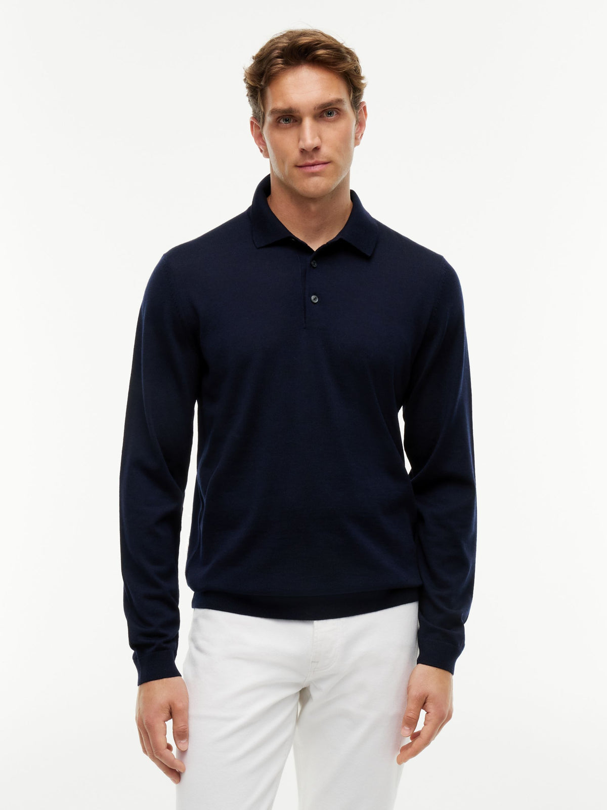 Tommy Hilfiger NY Merino Long-Sleeve Polo - Navy MW0MW44702_DW5_alternate1_ay