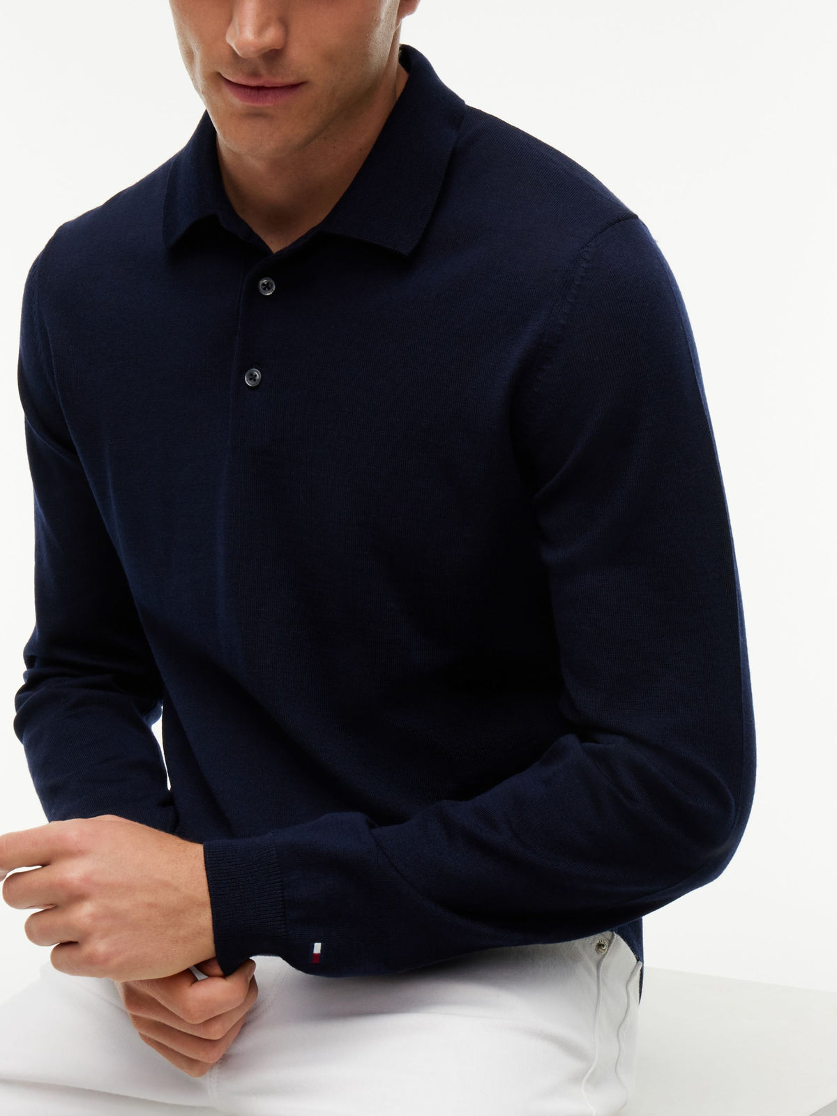 Tommy Hilfiger NY Merino Long-Sleeve Polo - Navy MW0MW44702_DW5_alternate3_ay