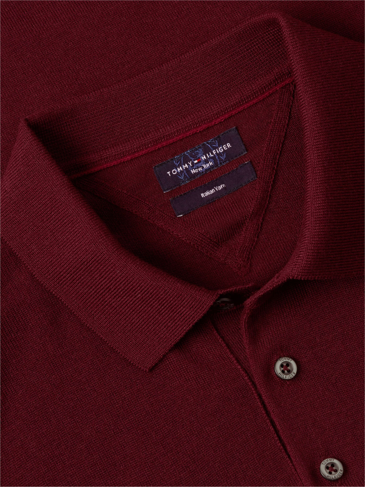 Tommy Hilfiger NY Merino Long-Sleeve Polo - Burgundy MW0MW44702_VLP_alternate5_ay