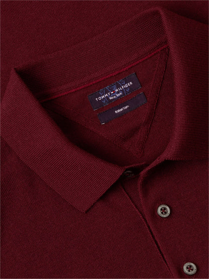 Tommy Hilfiger NY Merino Long-Sleeve Polo - Burgundy MW0MW44702_VLP_alternate5_ay