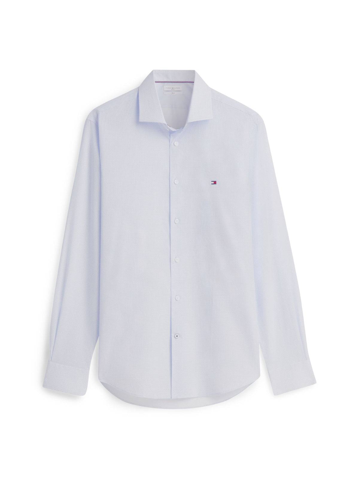 Tommy Hilfiger Slim Fit Micro Print Poplin Shirt - Sweet Blue MW0MW44711_C3Q_main_ay