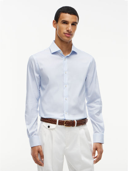 Tommy Hilfiger NY Flex Collar Mini Print Shirt - Sweet Blue MW0MW44721_0GY_alternate2_ay