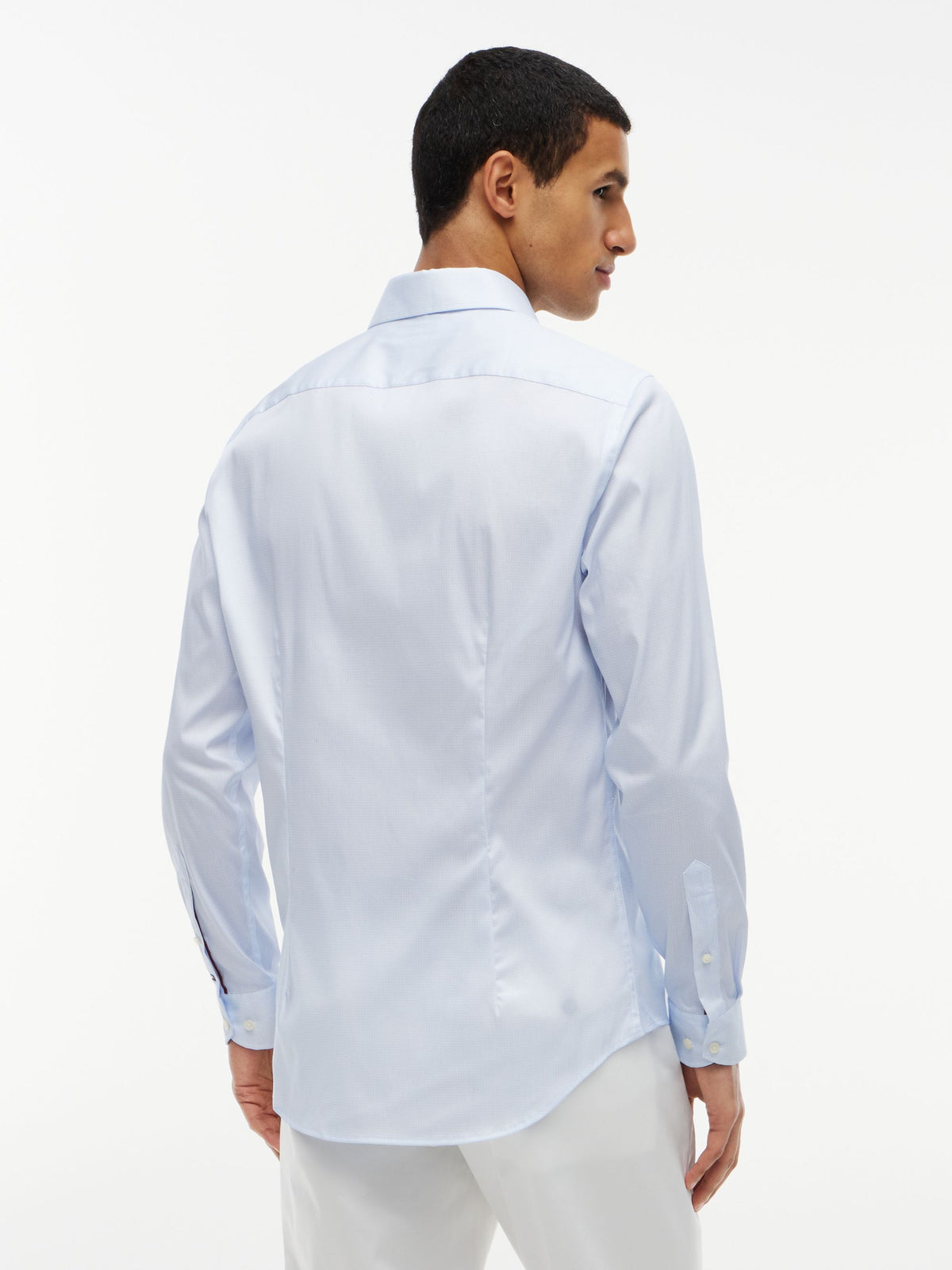 Tommy Hilfiger NY Flex Collar Mini Print Shirt - Sweet Blue MW0MW44721_0GY_alternate4_ay