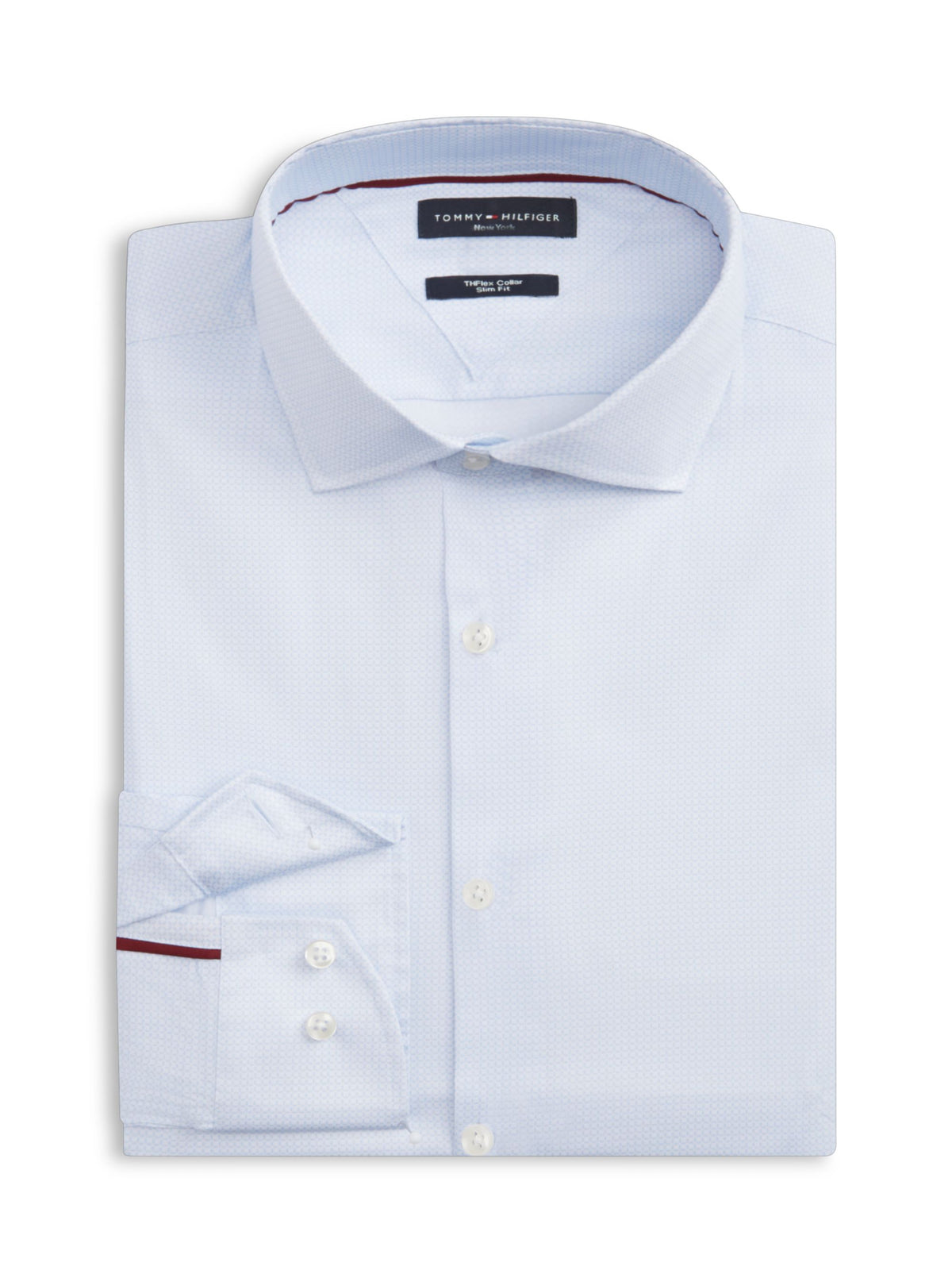 Tommy Hilfiger NY Flex Collar Mini Print Shirt - Sweet Blue MW0MW44721_0GY_alternate5_ay
