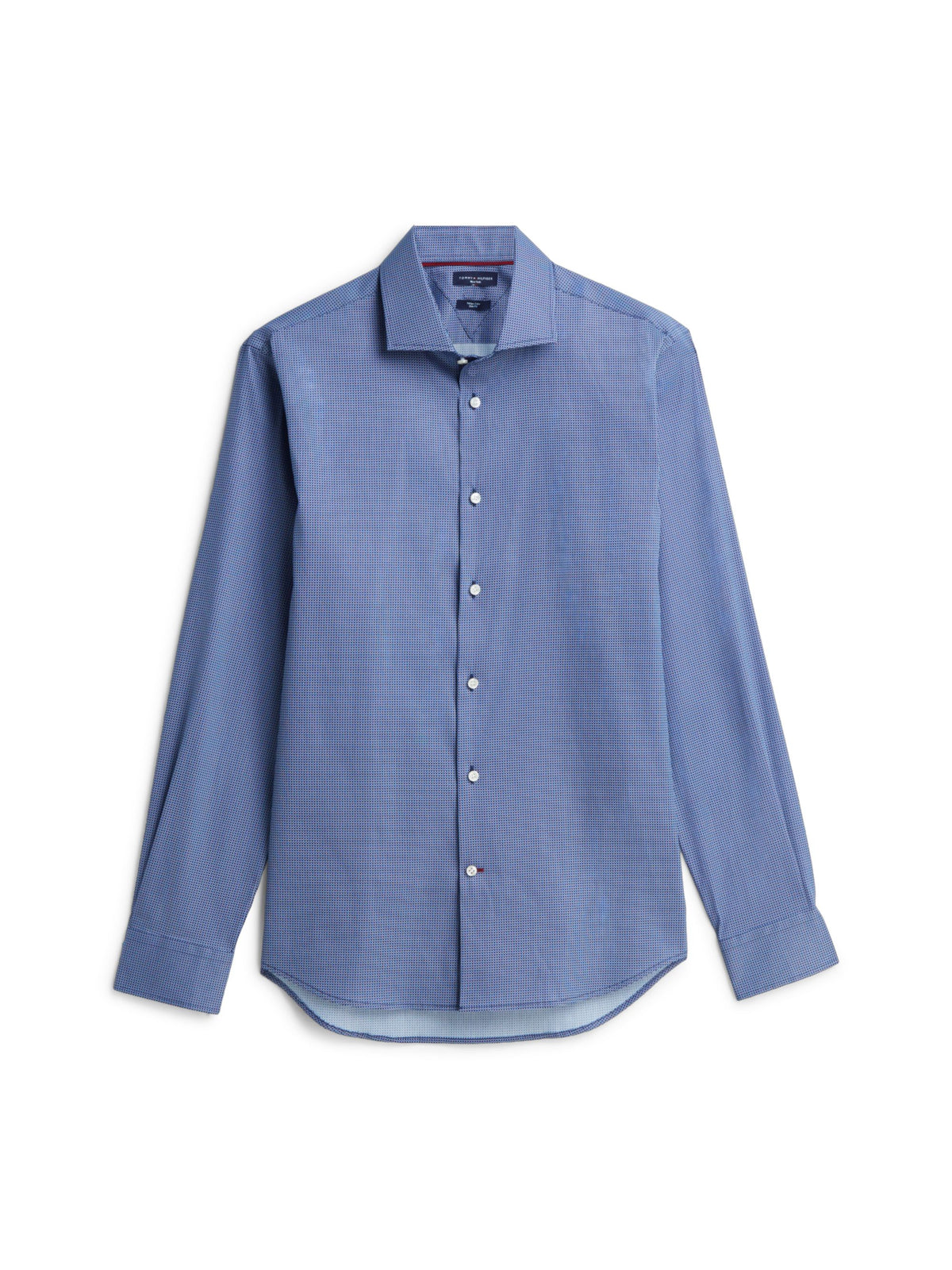 Tommy Hilfiger NY Flex Collar Mini Print Shirt - Carbon Navy MW0MW44721_0GZ_main_ay