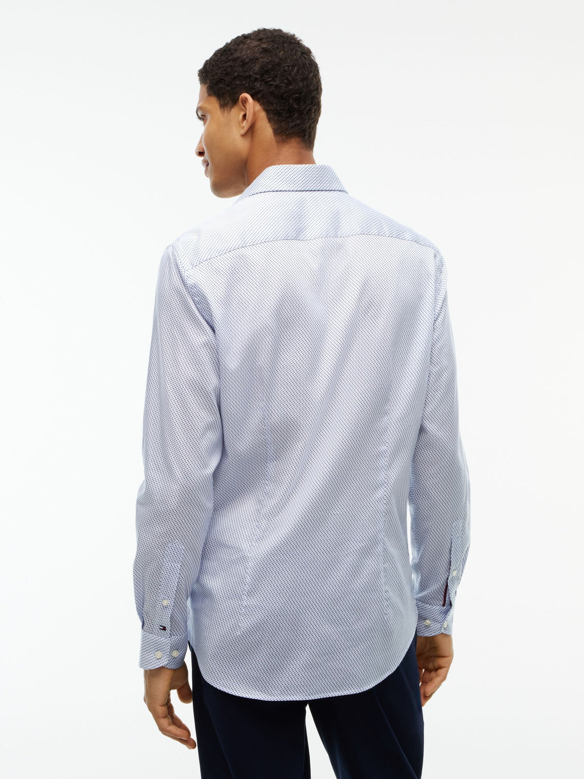 Tommy Hilfiger NY Flex Collar Twill Shirt - Sweet Blue MW0MW44722_0GY_alternate4_ay