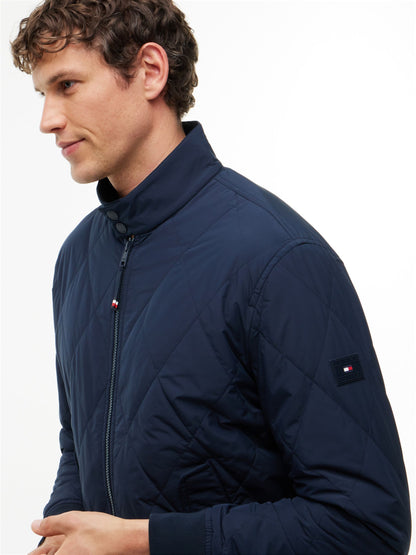 Tommy Hilfiger Packable Quilted Harrington navy, sleeve and quilting detail