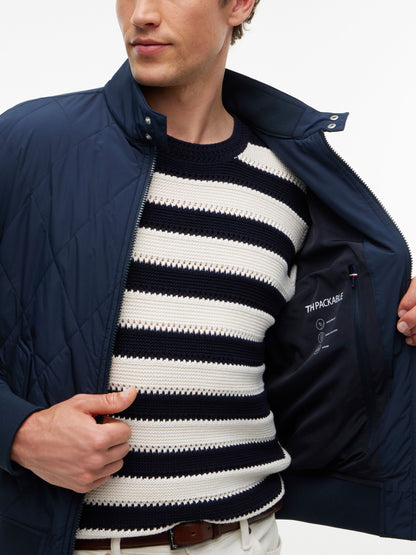 Tommy Hilfiger Packable Quilted Harrington navy, inner lining detail