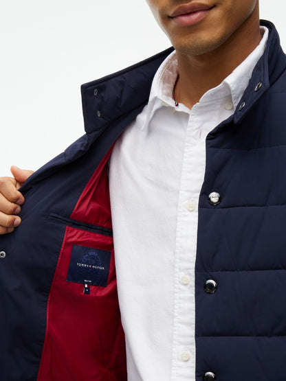 Tommy Hilfiger New York Performance Padded Jacket navy, collar and lining detail