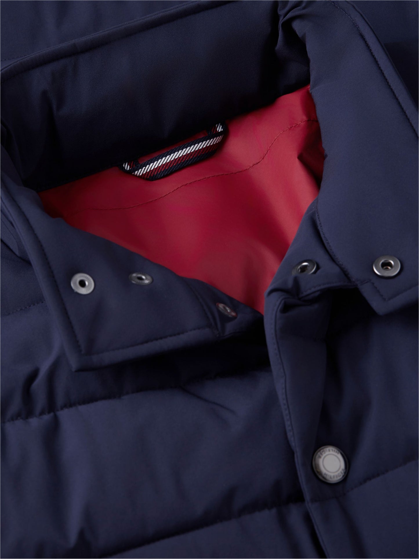Tommy Hilfiger New York Performance Padded Jacket navy, quilting and button detail