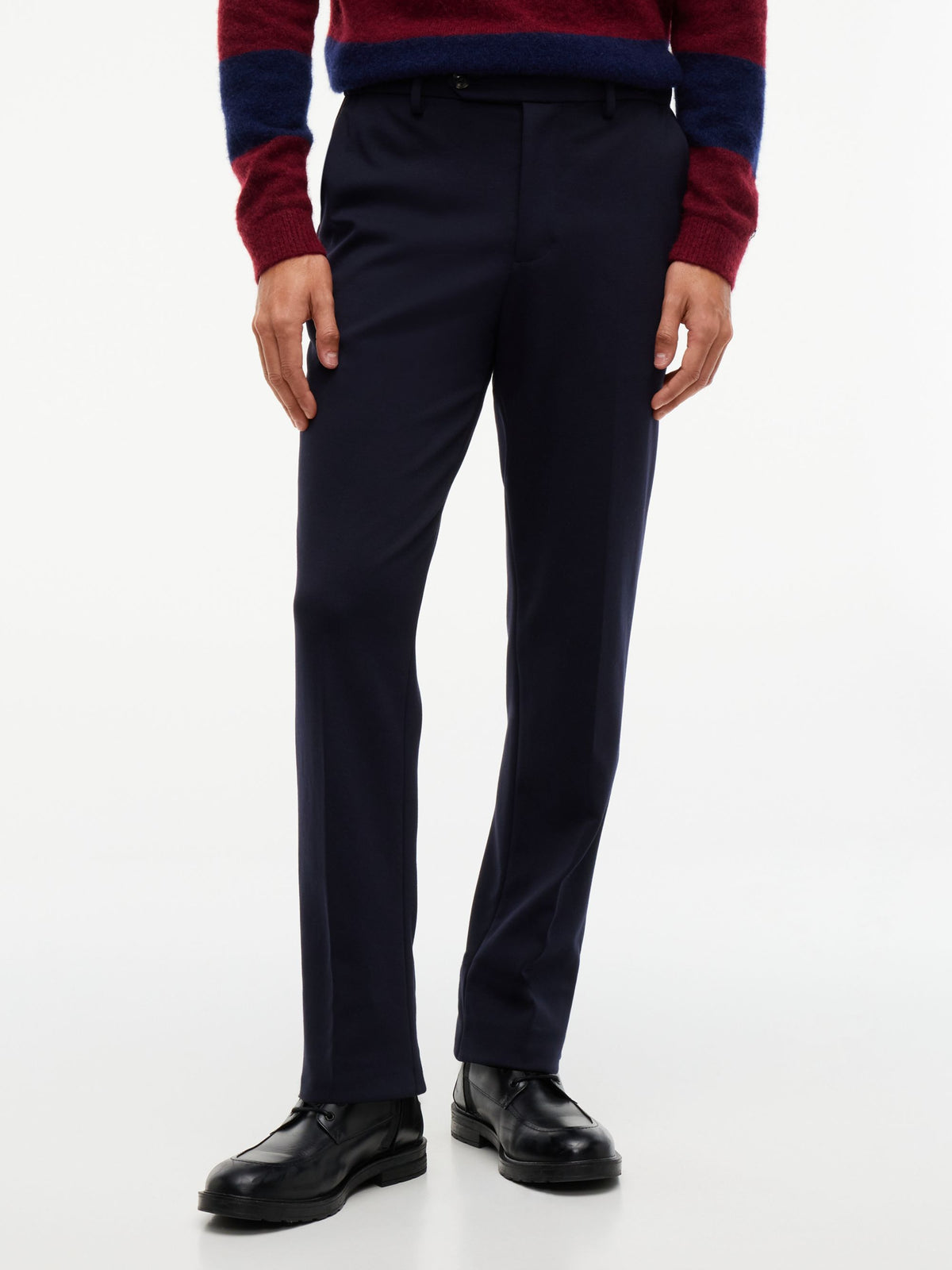 Tommy Hilfiger New York Label Knit Straight Trousers - Navy MW0MW44869_DW5_alternate1_ay