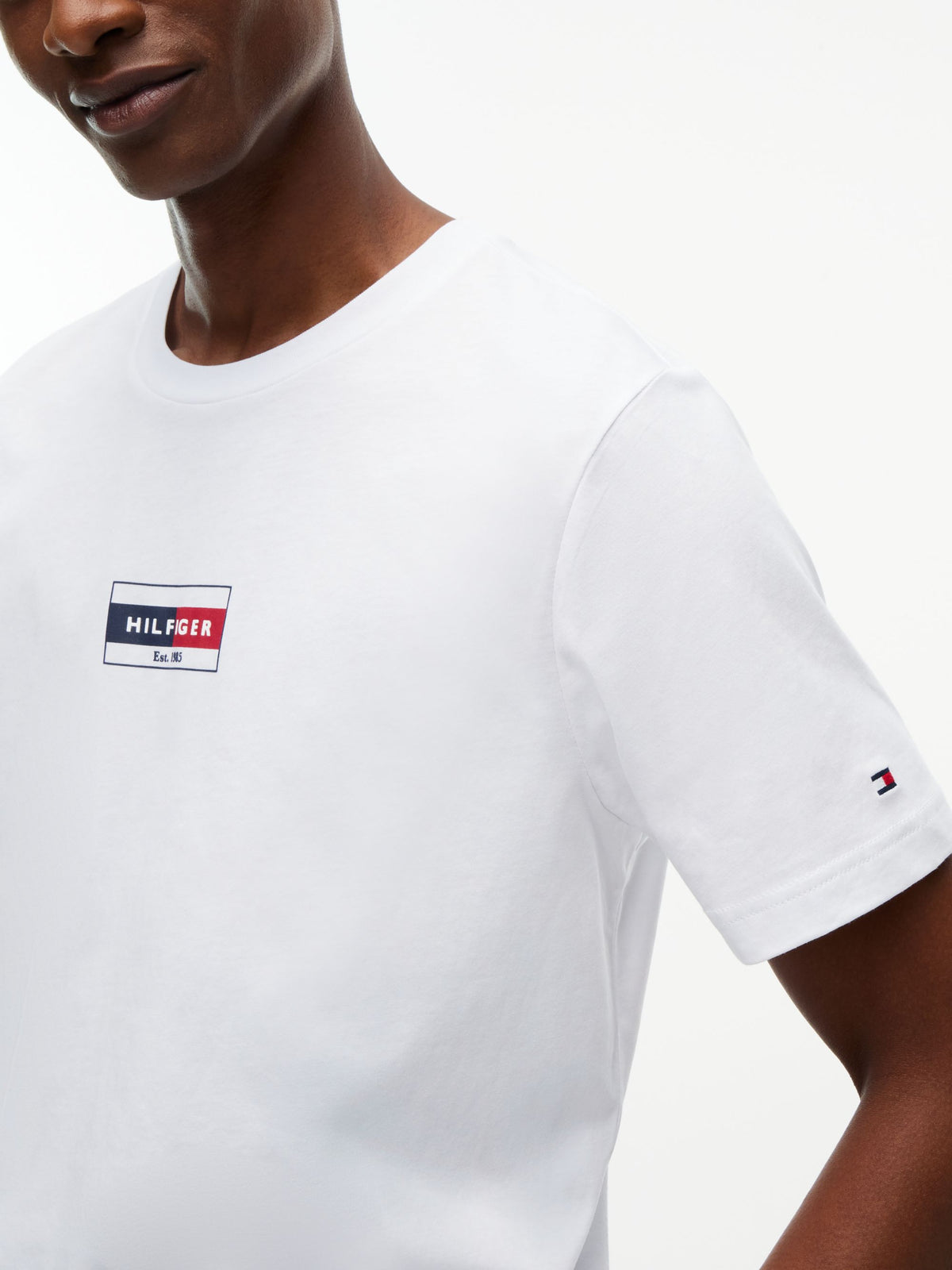 Tommy Hilfiger Brand Love Small Flag T-Shirt - White MW0MW44882_YBR_alternate3_ay