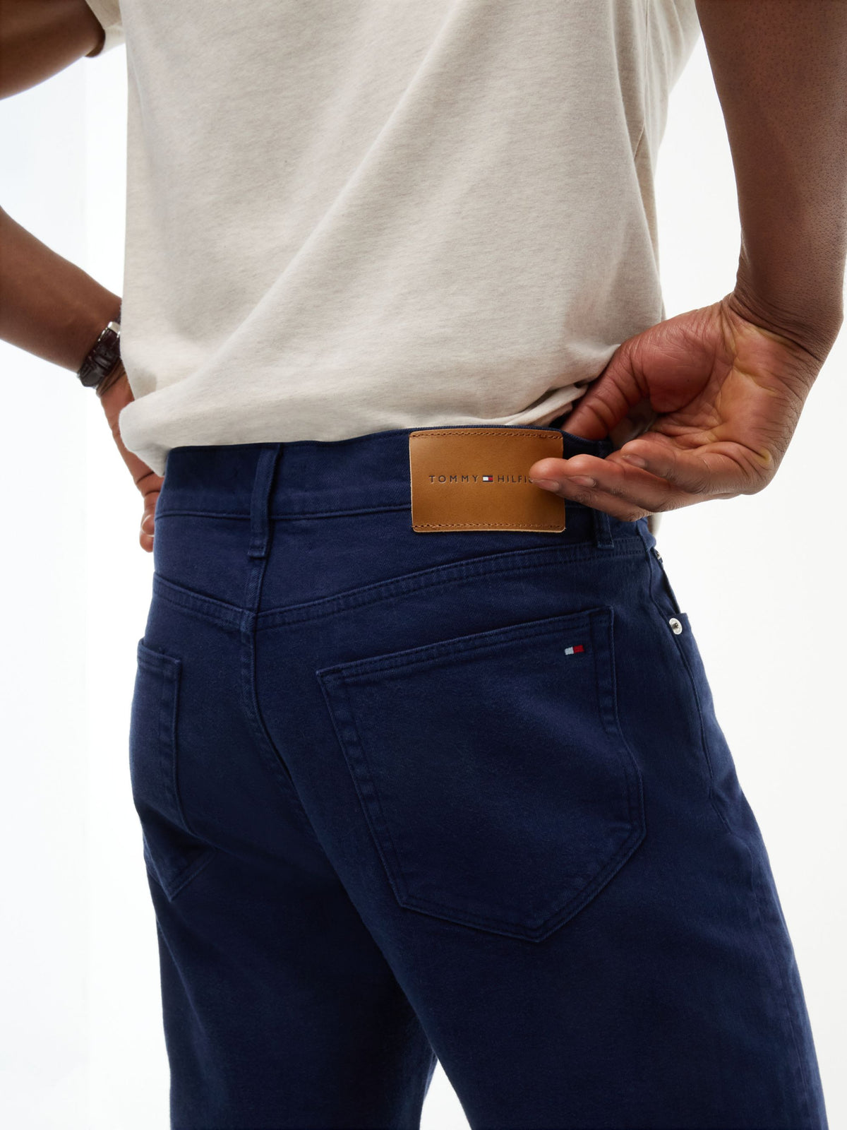 Tommy Hilfiger Denton Slim Straight Garment Dyed Jeans - Navy MW0MW44914_DW4_alternate5_ay