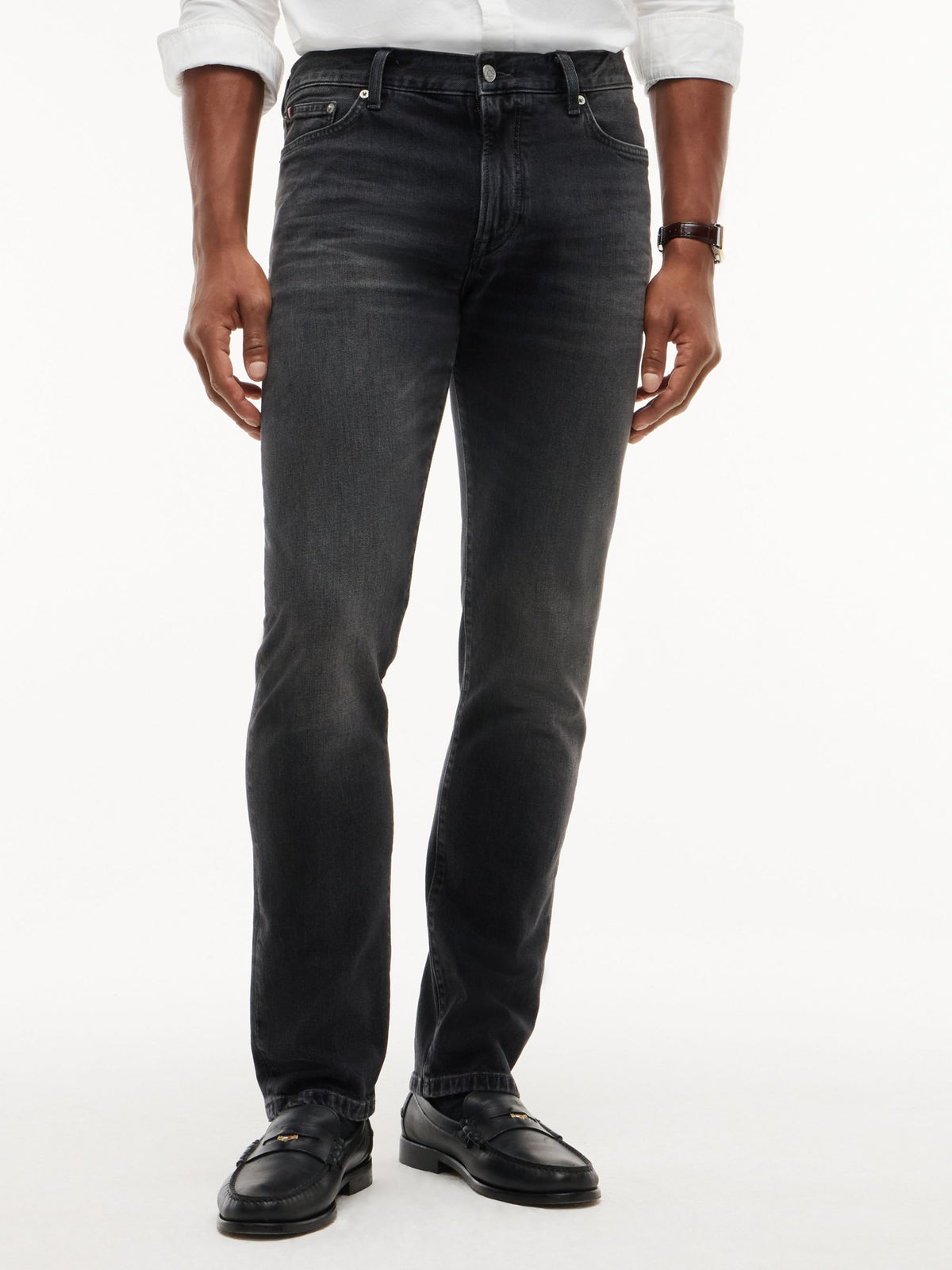 Tommy Hilfiger Denton Slim Straight Faded Jeans - Watts Dark Grey MW0MW44926_1B2_alternate1_ay