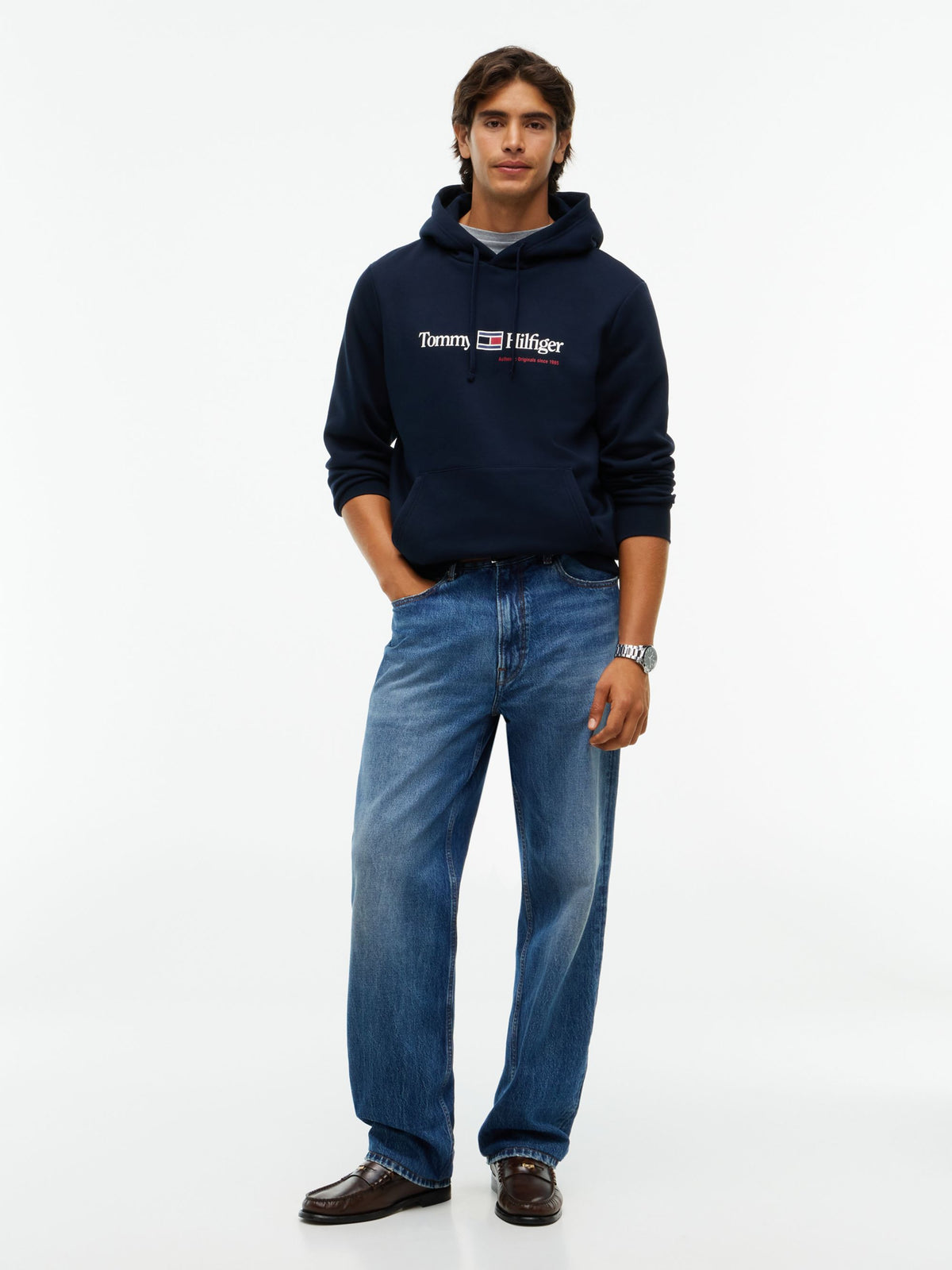 Tommy Hilfiger RWB Graphic Fleece Hoodie - Navy MW0MW44935_DW5_alternate2_ay