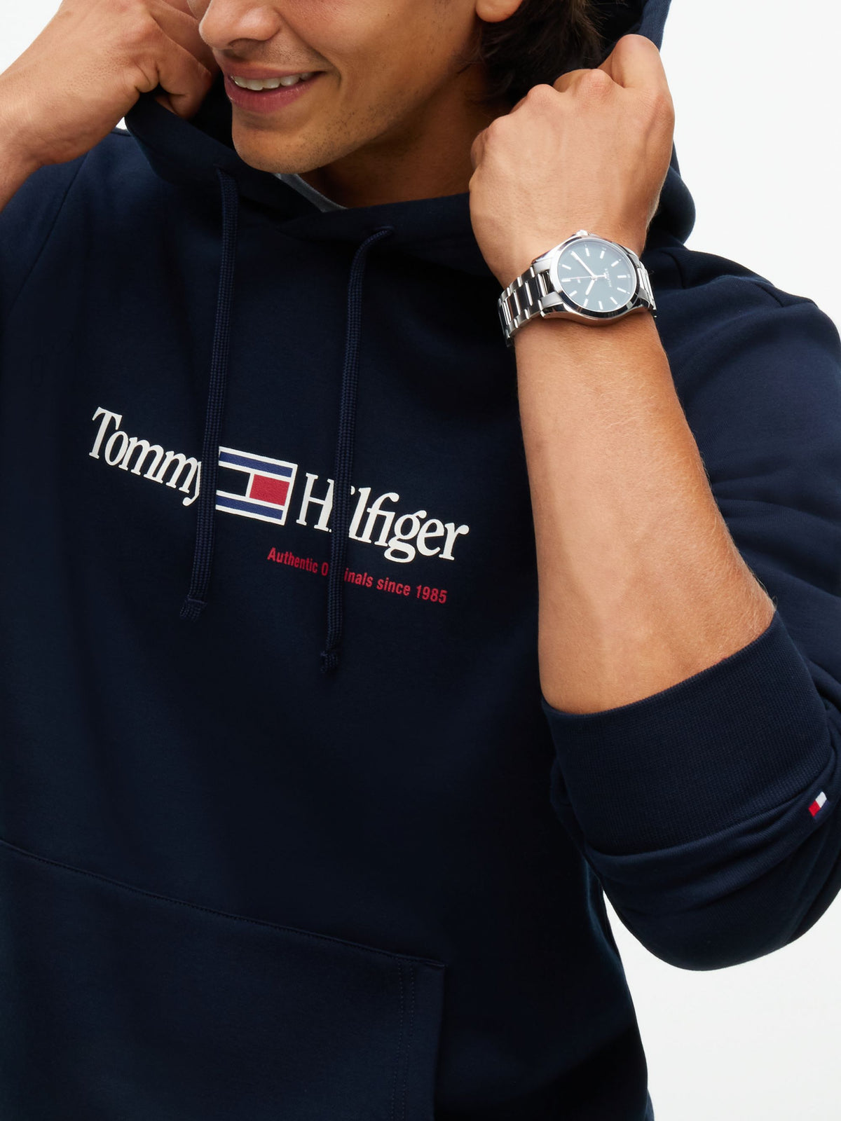 Tommy Hilfiger RWB Graphic Fleece Hoodie - Navy MW0MW44935_DW5_alternate3_ay