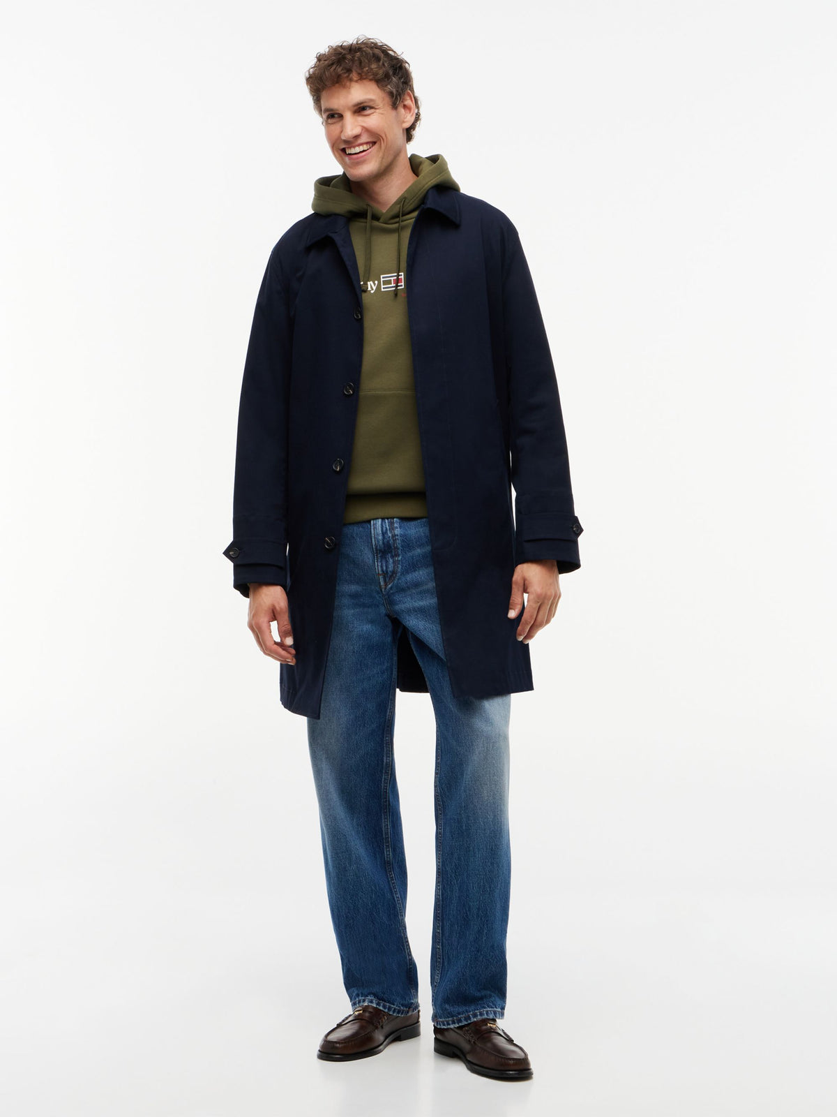 Tommy Hilfiger RWB Graphic Fleece Hoodie - Huntsman Green MW0MW44935_MT1_alternate2_ay