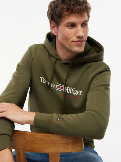Tommy Hilfiger RWB Graphic Fleece Hoodie - Huntsman Green MW0MW44935_MT1_alternate3_ay