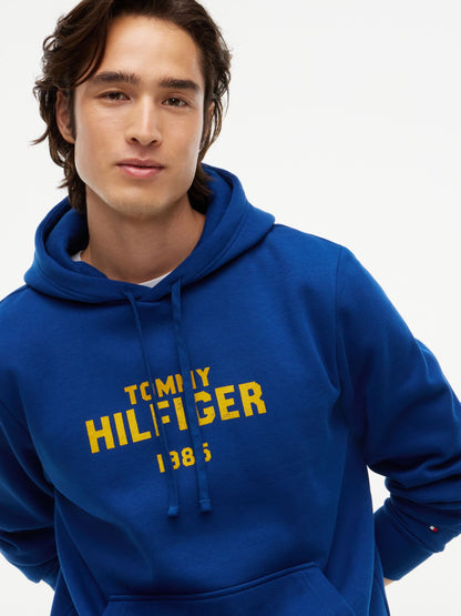 Tommy Hilfiger Stack Fleece Hoodie - Opulent Blue MW0MW44937_C5I_alternate2_ay