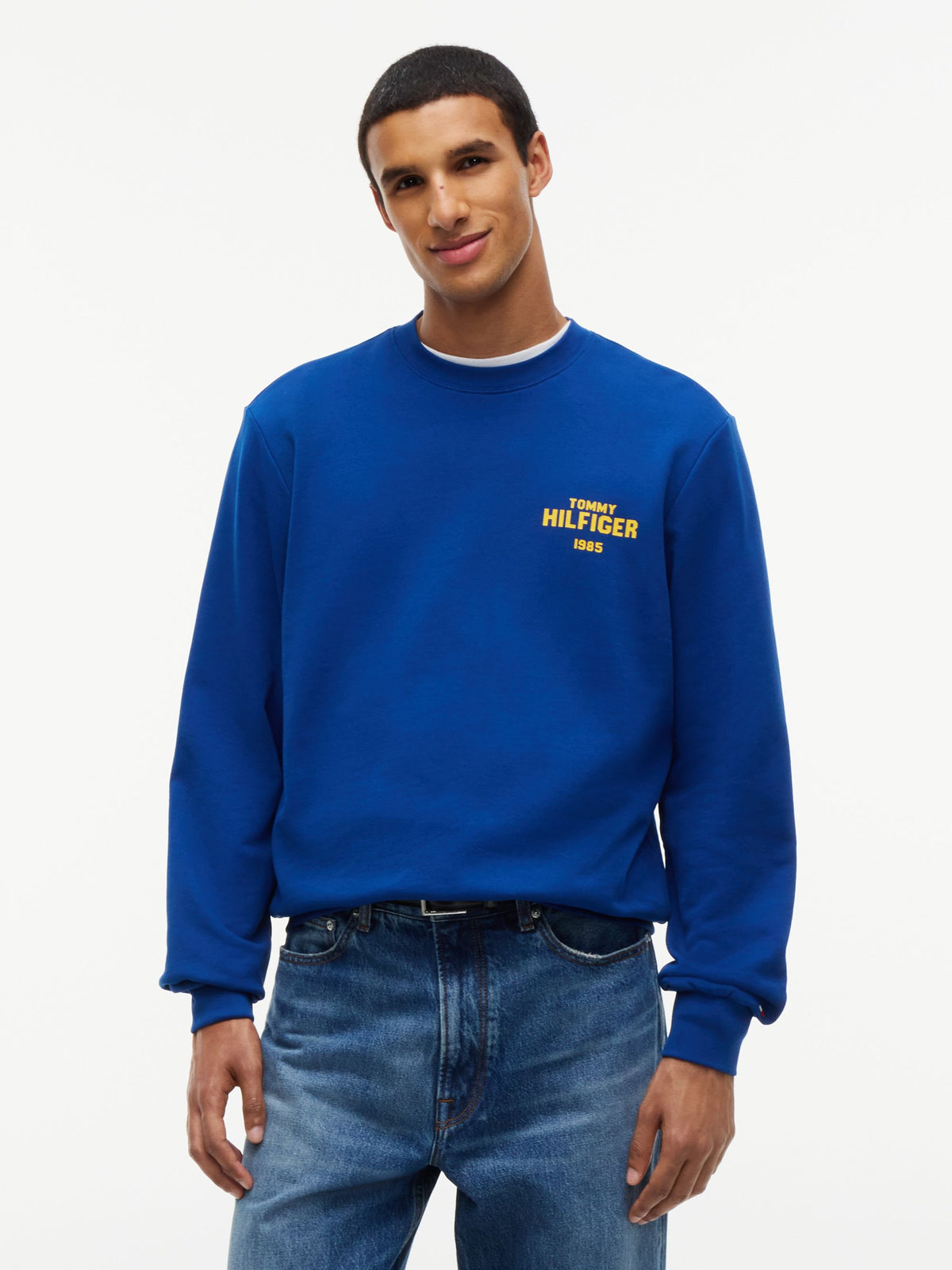 Tommy Hilfiger 1985 Terry Crew Sweatshirt - Opulent Blue MW0MW44938_C5I_alternate1_ay