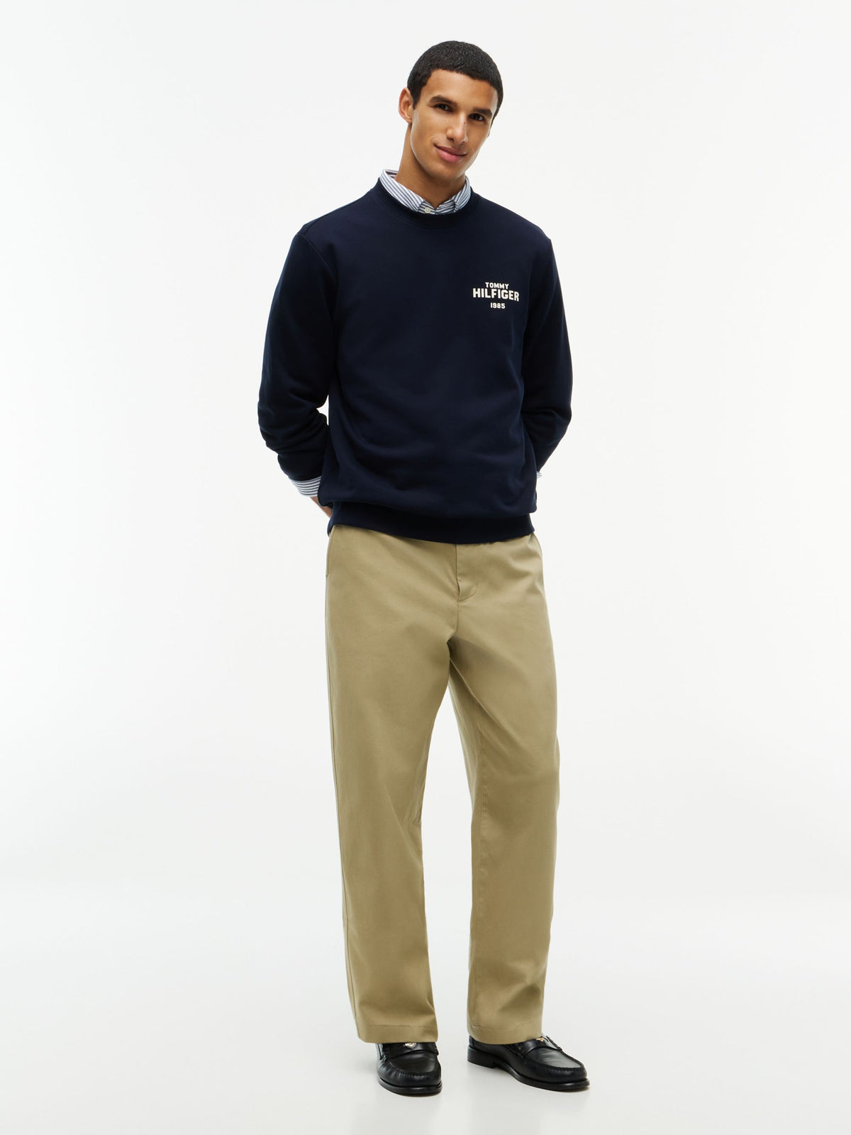 Tommy Hilfiger 1985 Terry Crew Sweatshirt - Navy MW0MW44938_DW5_alternate2_ay