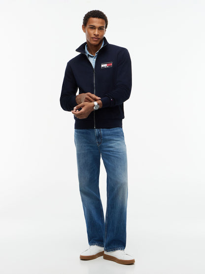 Tommy Hilfiger Logo Zip-Thru Terry Sweatshirt - Navy MW0MW44941_DW5_alternate2_ay