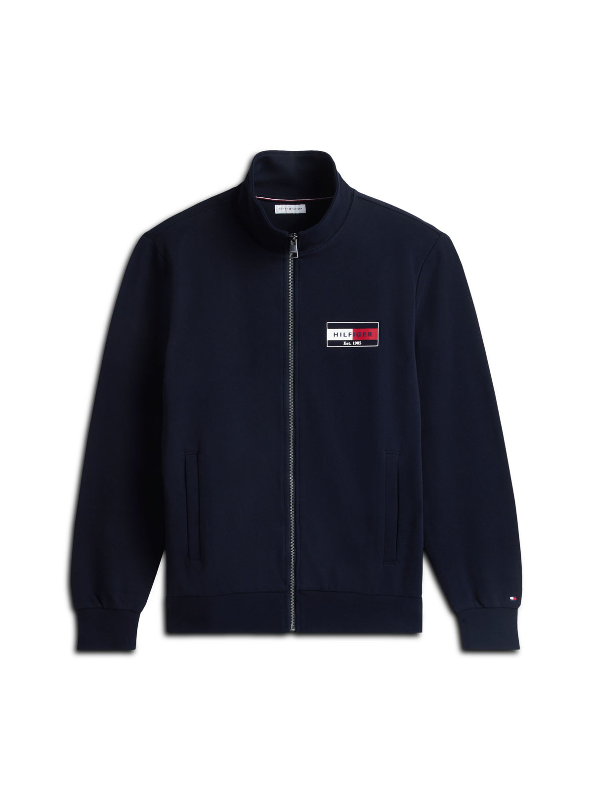 Tommy Hilfiger Logo Zip-Thru Terry Sweatshirt - Navy MW0MW44941_DW5_main_ay
