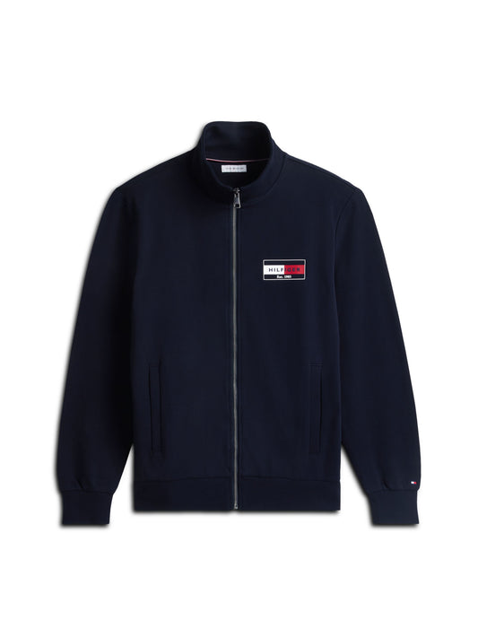 Tommy Hilfiger Logo Zip-Thru Terry Sweatshirt - Navy MW0MW44941_DW5_main_ay