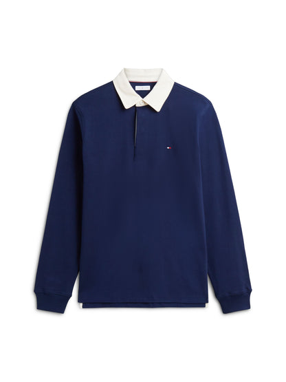 Tommy Hilfiger Essential Rugby Shirt - Carbon Navy MW0MW44969_DCC_main_ay