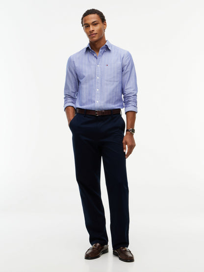 Tommy Hilfiger Heritage Oxford Pinstripe Shirt - Navy Voyage MW0MW45318_0A5_alternate2_ay