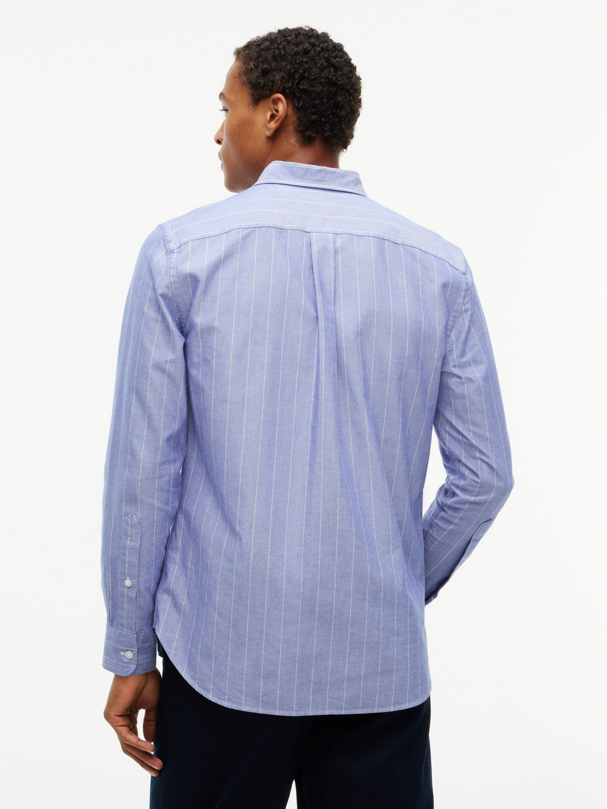 Tommy Hilfiger Heritage Oxford Pinstripe Shirt - Navy Voyage MW0MW45318_0A5_alternate4_ay