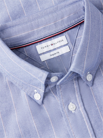 Tommy Hilfiger Heritage Oxford Pinstripe Shirt - Navy Voyage MW0MW45318_0A5_alternate5_ay