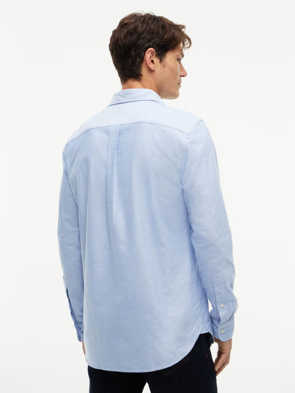 Tommy Hilfiger Oxford Dobby Regular Fit Shirt - Shirt Blue MW0MW45320_0GY_alternate4_ay
