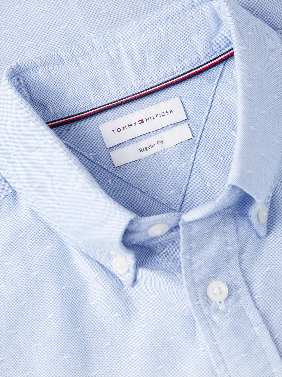 Tommy Hilfiger Oxford Dobby Regular Fit Shirt - Shirt Blue MW0MW45320_0GY_alternate5_ay