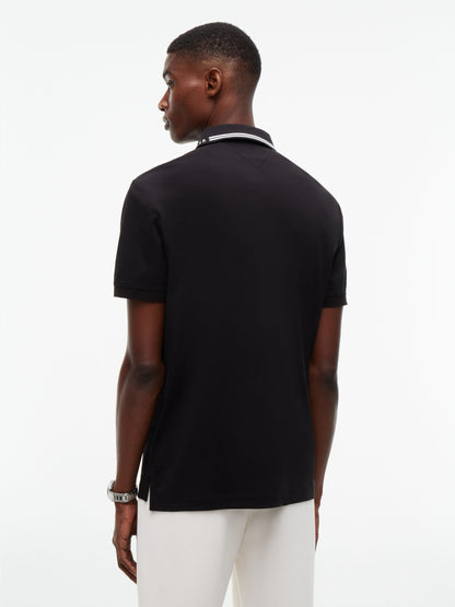 Tommy Hilfiger Liquid Cotton Collar Logo Polo - Black MW0MW45370_BDS_alternate4_ay