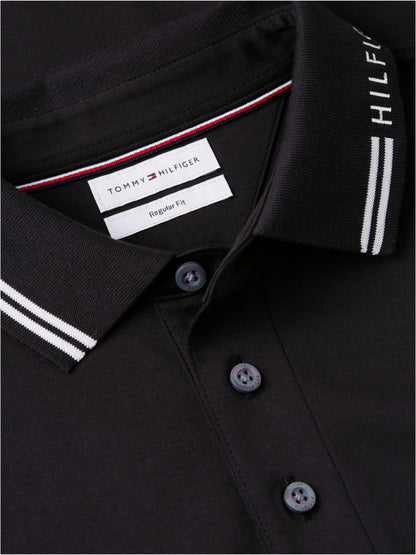 Tommy Hilfiger Liquid Cotton Collar Logo Polo - Black MW0MW45370_BDS_alternate5_ay