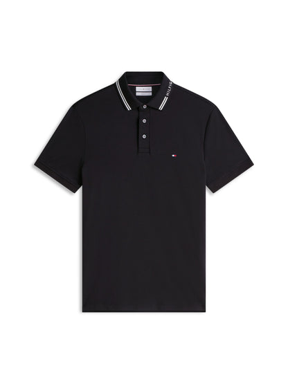 Tommy Hilfiger Liquid Cotton Collar Logo Polo - Black MW0MW45370_BDS_main_ay