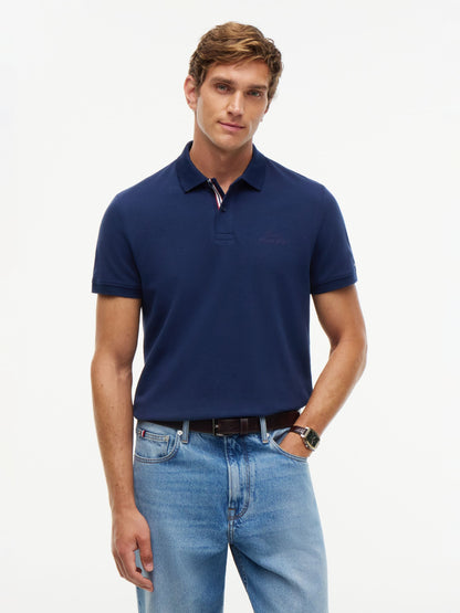 Tommy Hilfiger Graphic Pique Polo - Carbon Navy MW0MW45427_DCC_alternate1_ay