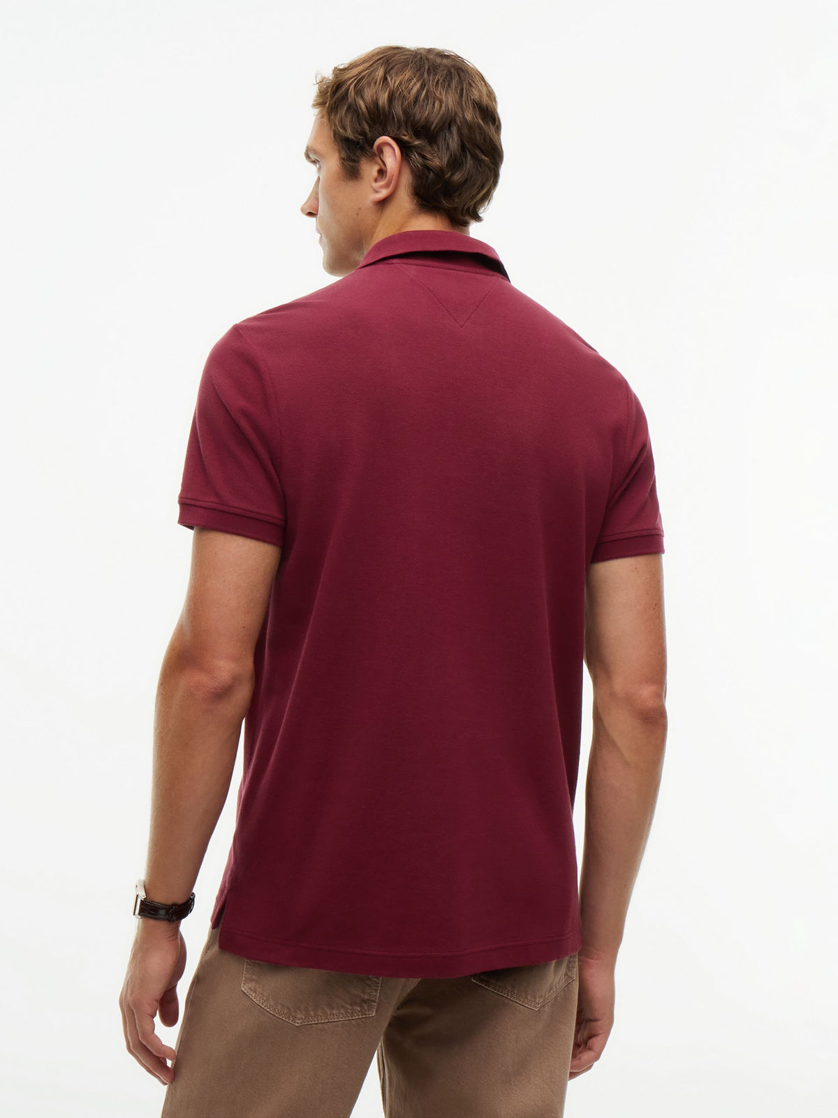 Tommy Hilfiger Graphic Pique Polo - Burgundy MW0MW45427_VLP_alternate4_ay