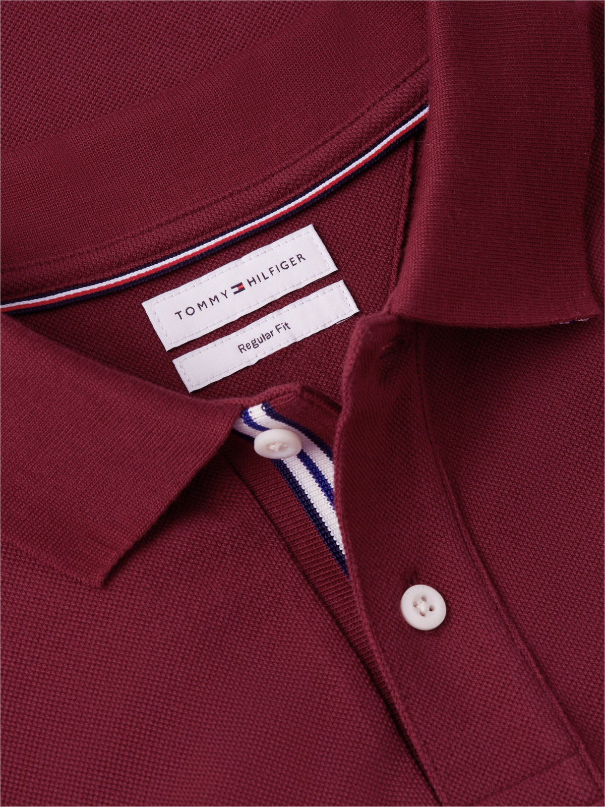 Tommy Hilfiger Graphic Pique Polo - Burgundy MW0MW45427_VLP_alternate5_ay