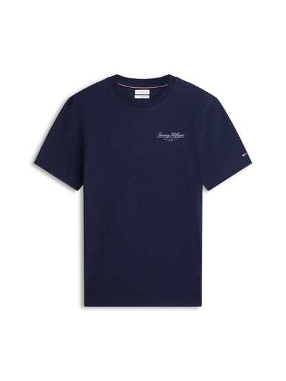 Tommy Hilfiger Brand Love Small Script T-Shirt - Navy MW0MW45442_DW5_main_ay