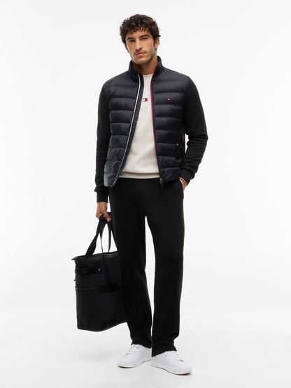 Tommy Hilfiger Mixed Texture Zip-Thru Sweatshirt - Black MW0MW45473_BDS_alternate2_ay