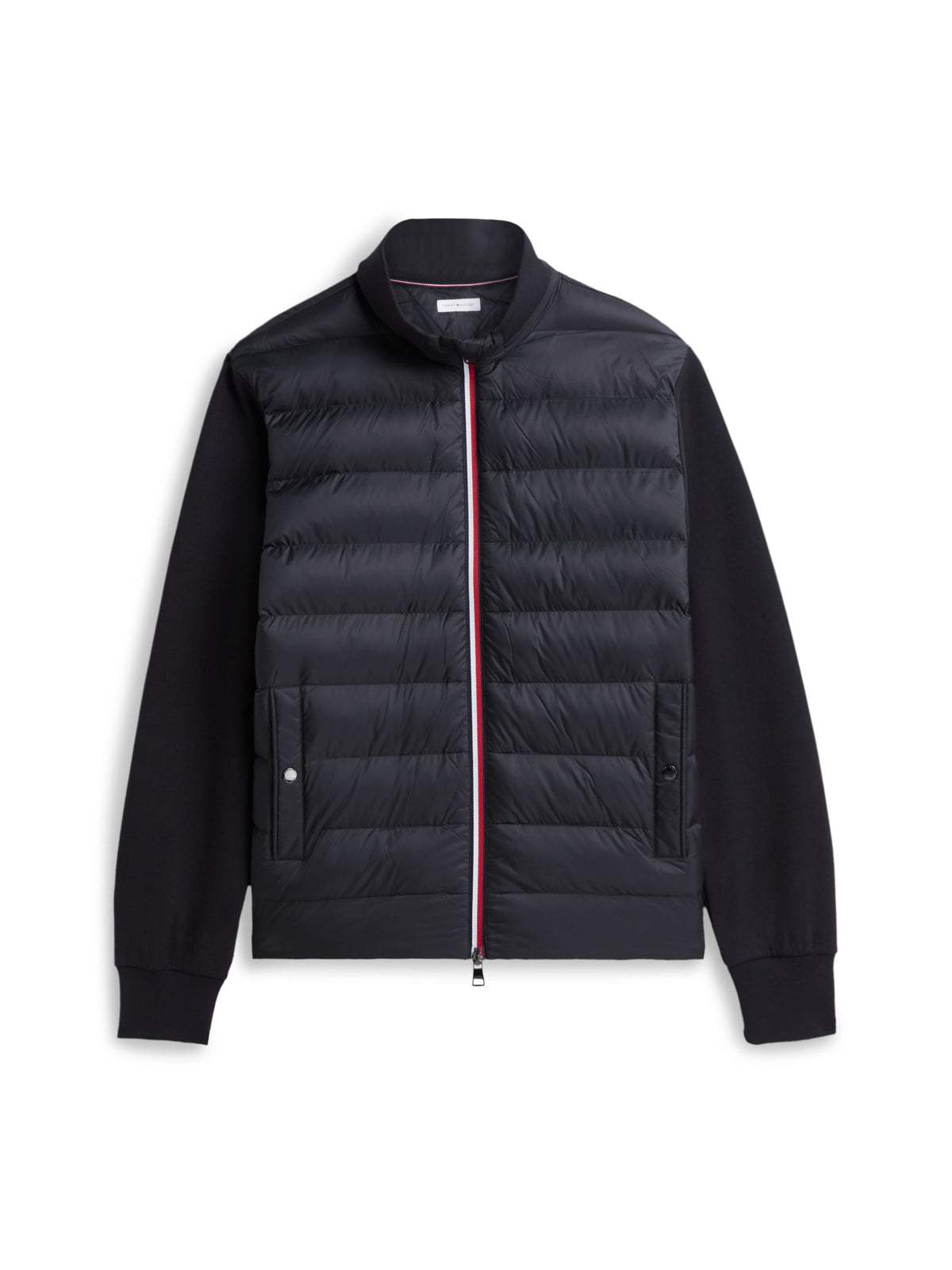 Tommy Hilfiger Mixed Texture Zip-Thru Sweatshirt - Black MW0MW45473_BDS_main_ay