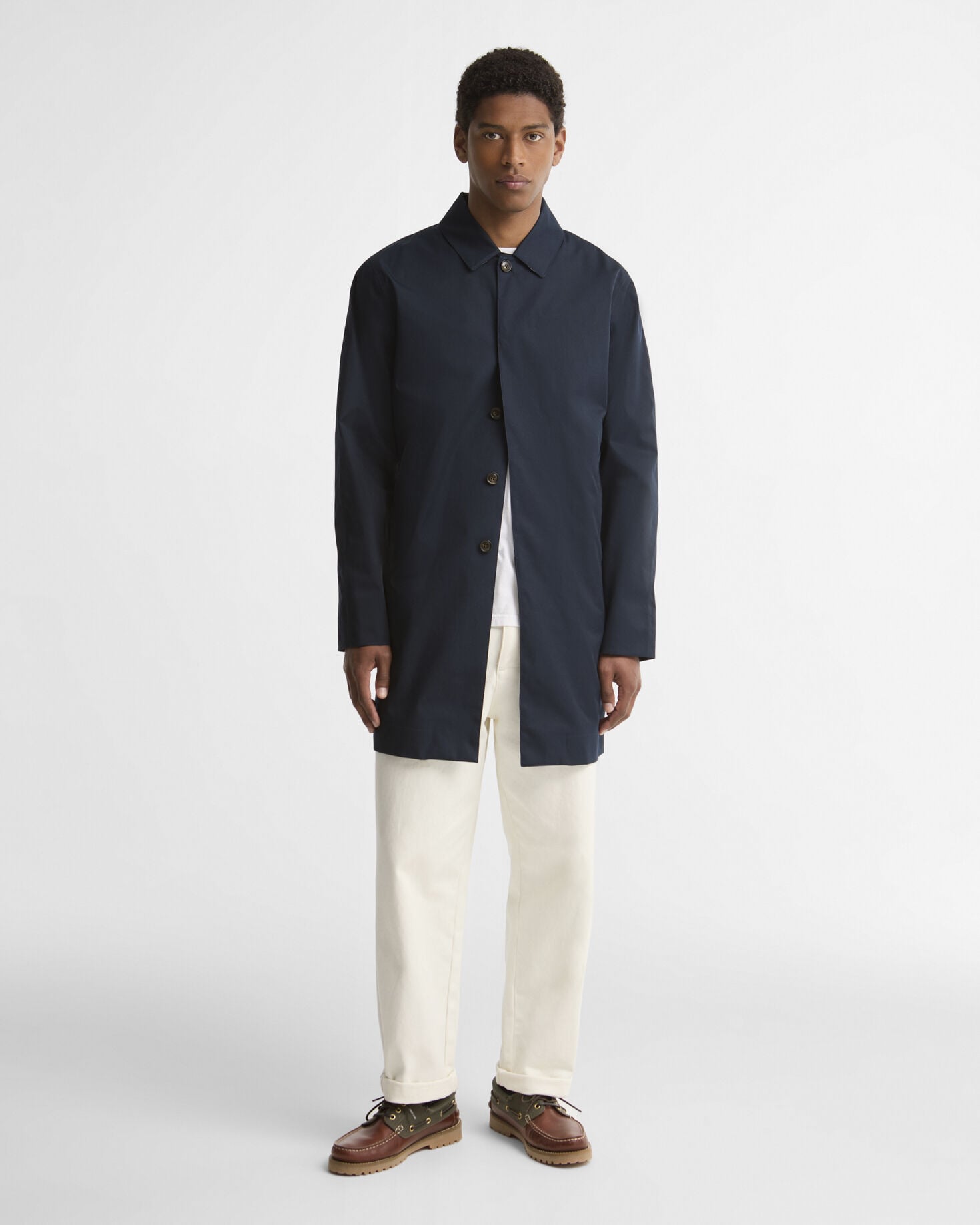 Barbour Lorden Waterproof Jacket Navy - styled
