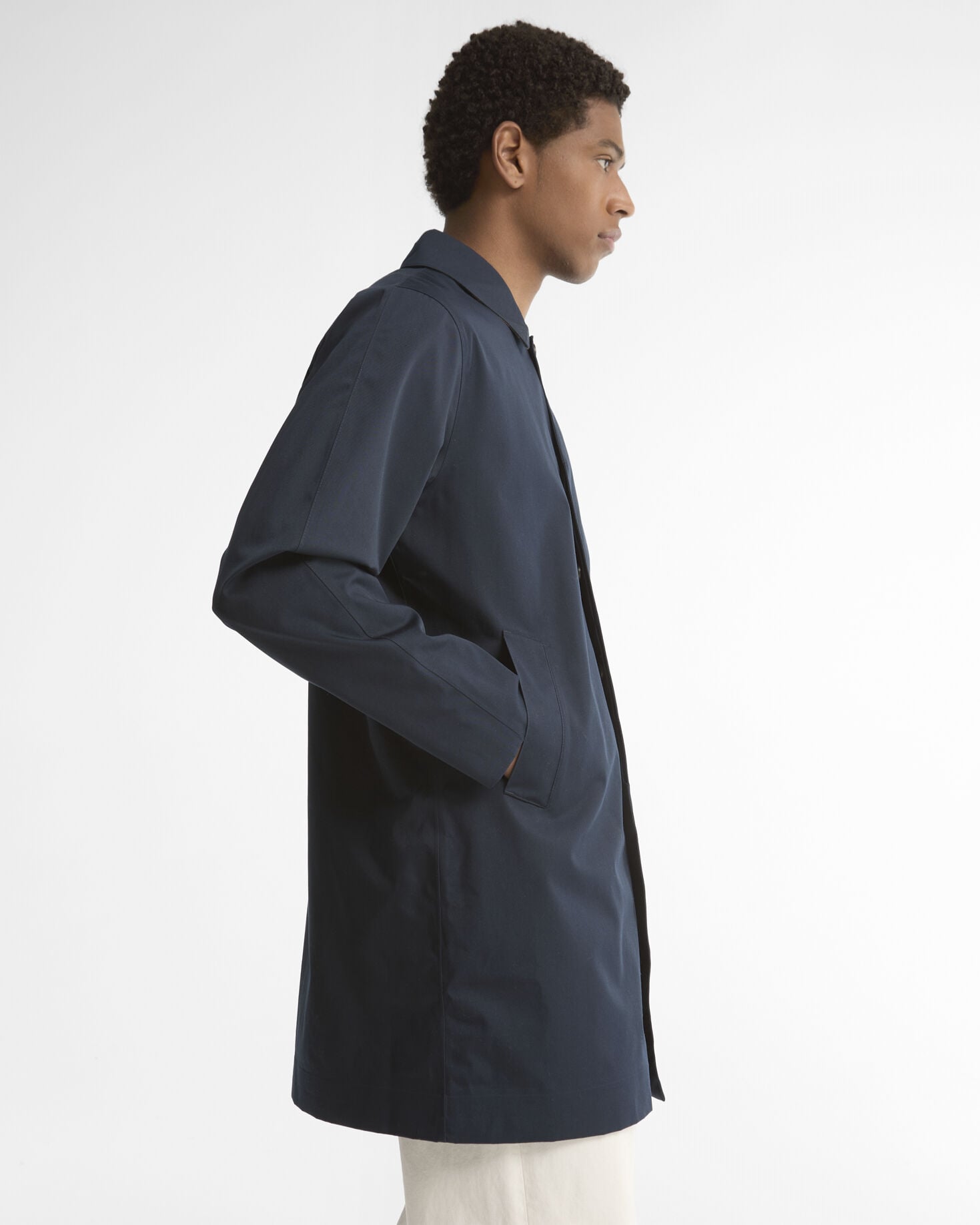 Barbour Lorden Waterproof Jacket Navy - detail