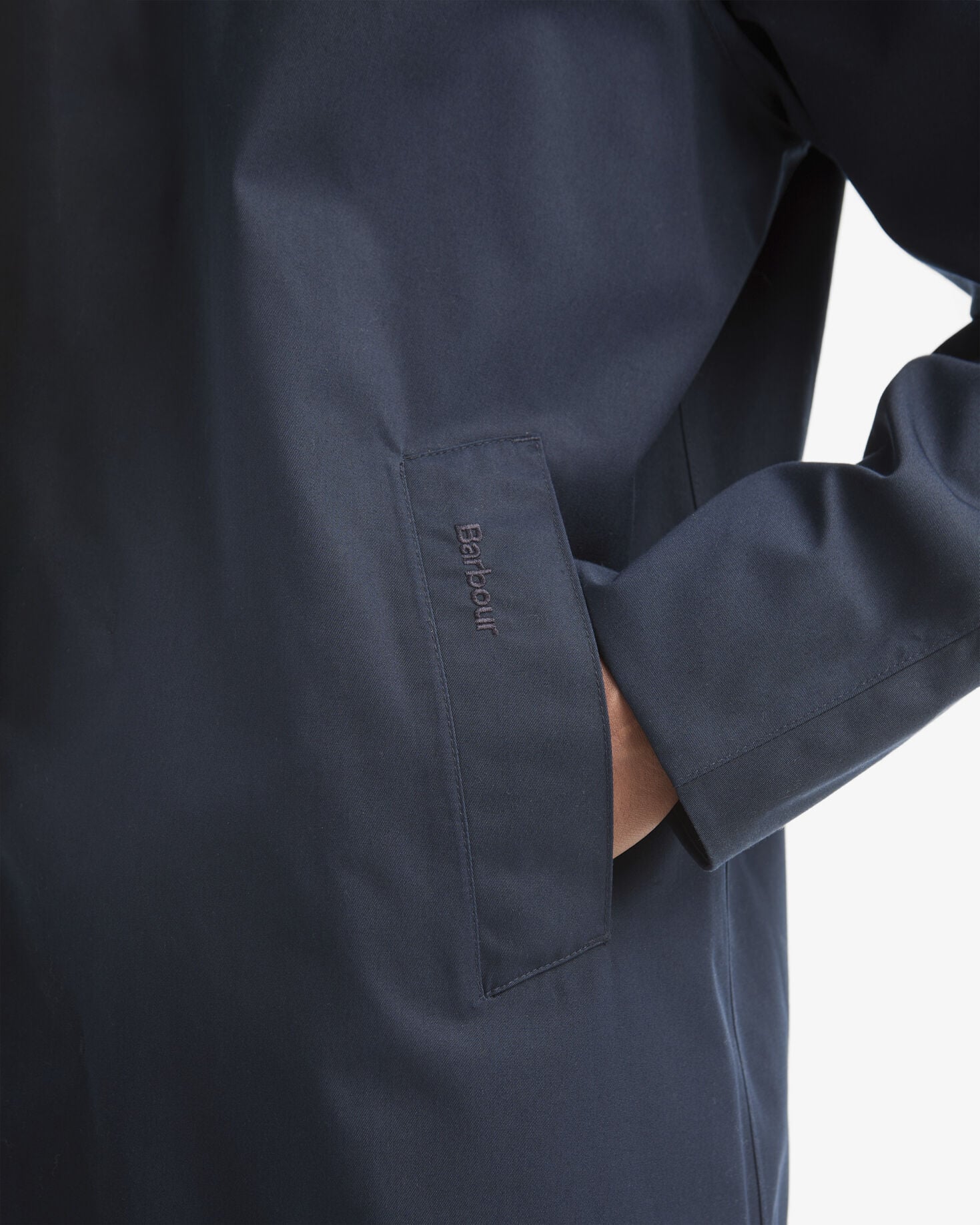 Barbour Lorden Waterproof Jacket Navy - detail
