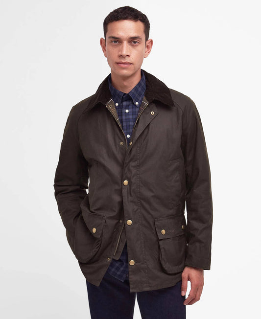 Barbour Ashby Waxed Jacket - Olive MWX0339OL71_01front