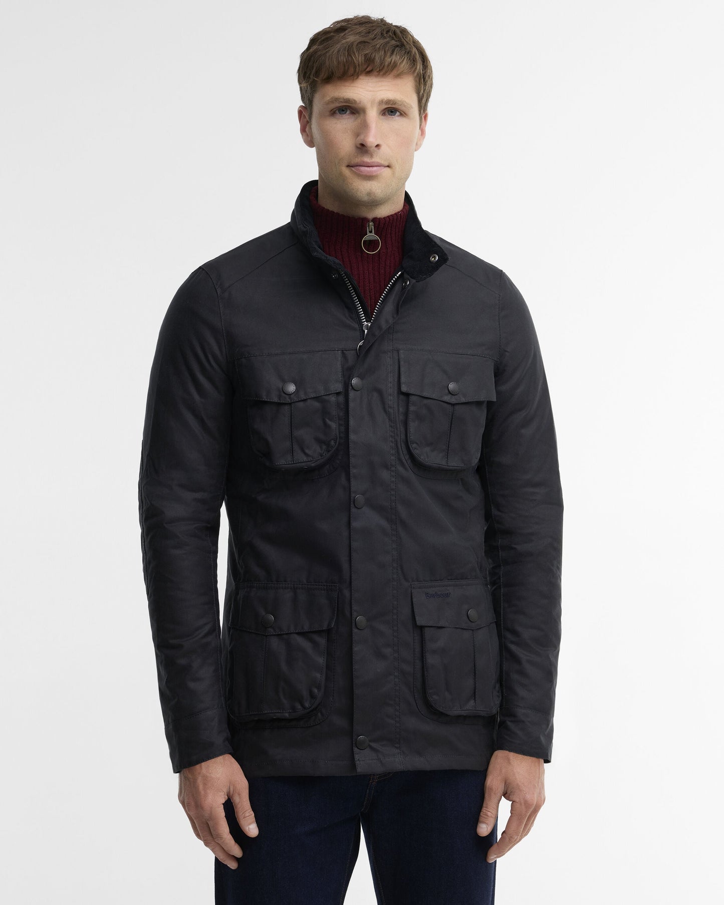 Barbour Corbridge Waxed Jacket Navy - front