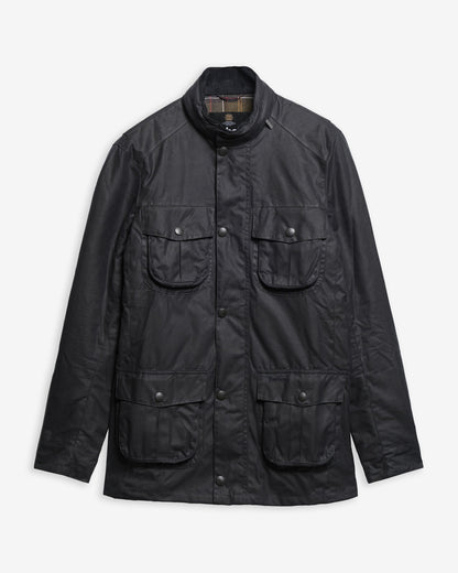 Barbour Corbridge Waxed Jacket Navy - flat